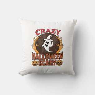 Halloween Kuslig Pumpa Retro Graverad Textur_1 Kudde