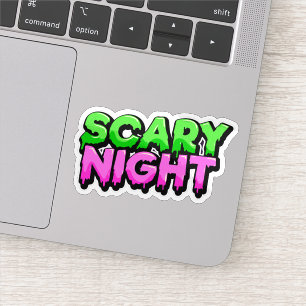 Halloween kuslig skrämmande natt dekal