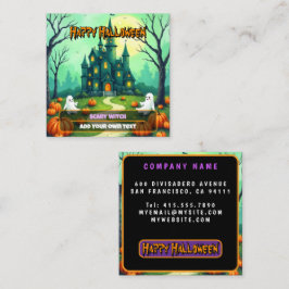 Halloween Kuslig Söt Modern Kollektion Fyrkantigt Visitkort