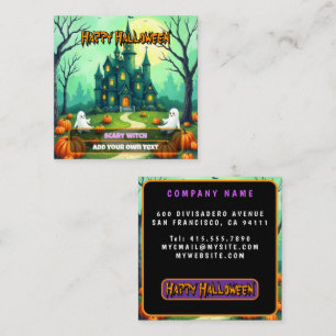 Halloween Kuslig Söt Modern Kollektion Fyrkantigt Visitkort