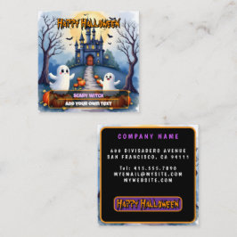 Halloween Kuslig Söt Trendig Kollektion Fyrkantigt Visitkort
