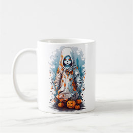 Halloween Kuslig Spöklik Hemsökt Docka Kaffemugg