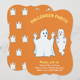 Halloween Kuslig Spöklik Inbjudan