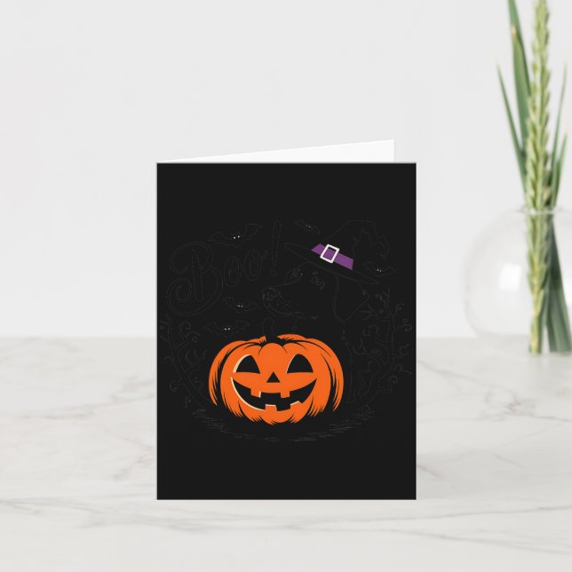 Halloween kuslig svart Labrador Retriever hund Kort (Framsida)