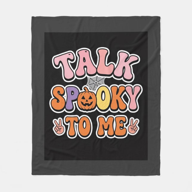 Halloween Kuslig Tal Kuslig För Mig Design_1 Fleecefilt (Framsidan)