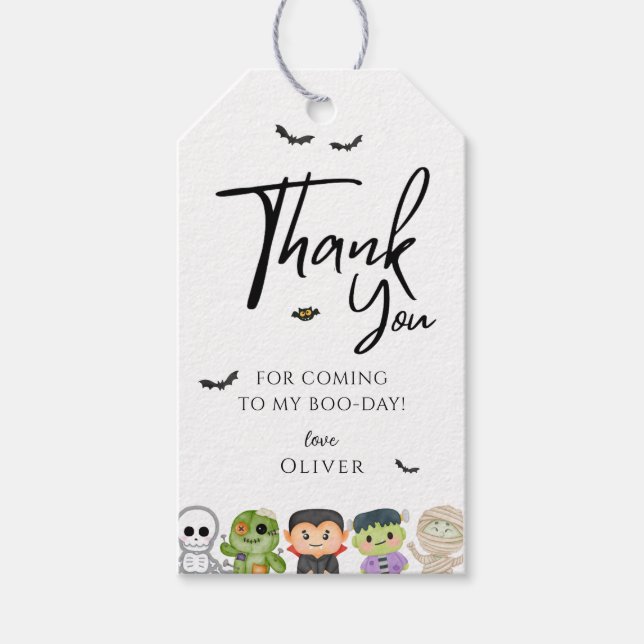 Halloween Kusliga Ettårspresent Förmån Gåva Märken Presentetikett (Framsidan)