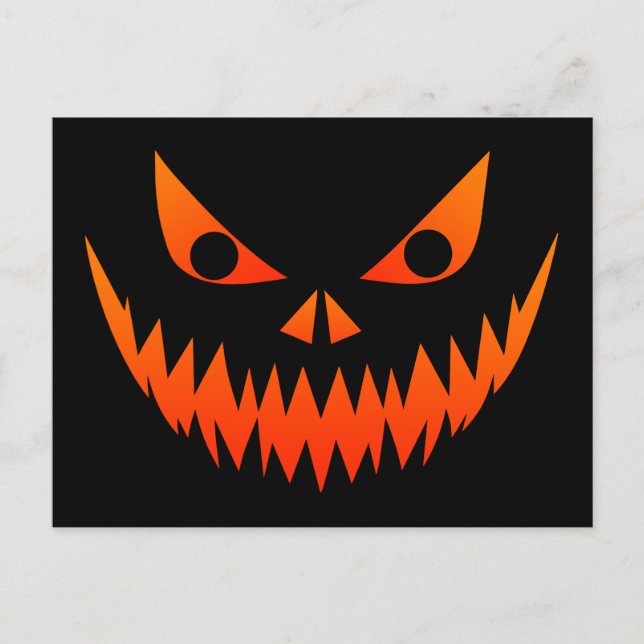 Halloween kusligt ansikte vykort (Framsida)