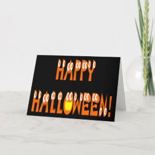 Halloween-kvadratisk text kort