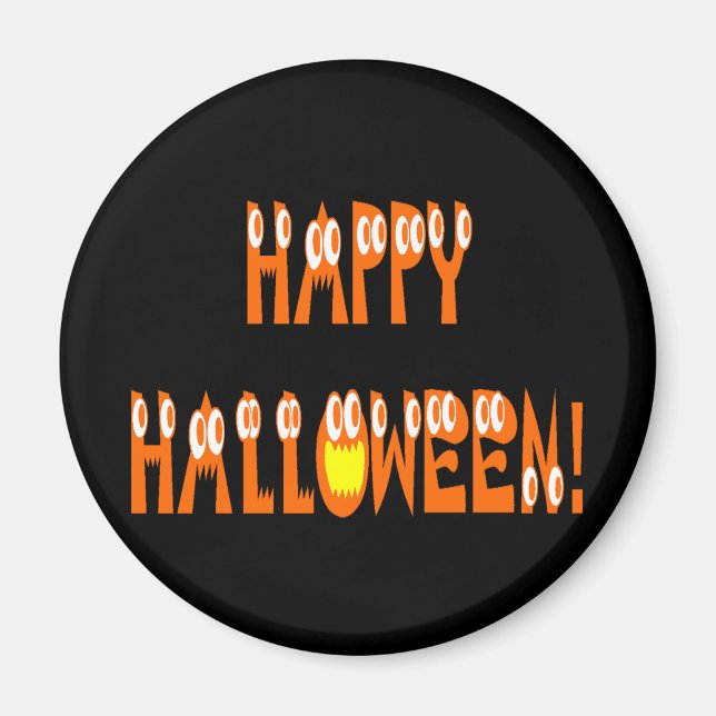 Halloween-kvadratisk text magnet (Framsidan)