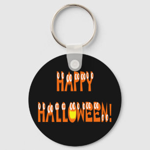 Halloween-kvadratisk text nyckelring