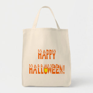 Halloween-kvadratisk text tygkasse