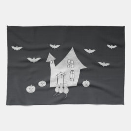 Halloween kväll med Haunted House, Fladdermus, Pum Kökshandduk