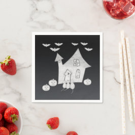 Halloween kväll med Haunted House, Fladdermus, Pum Pappersservett