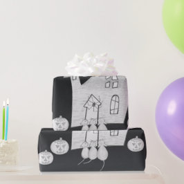 Halloween kväll med Haunted House, Fladdermus, Pum Presentpapper