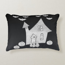 Halloween kväll med Haunted House, Fladdermus, Pum Prydnadskudde