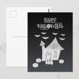 Halloween kväll med Haunted House, Fladdermus, Pum Vykort