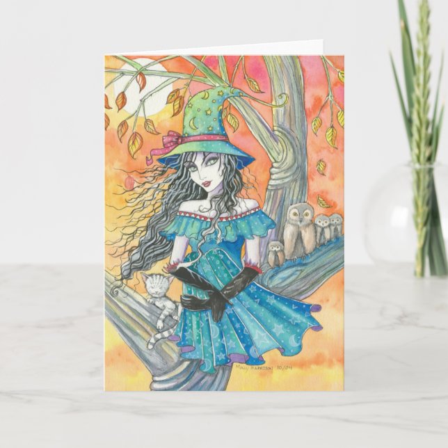 Halloween kvällen, Halloween-kort av Molly Harriso Kort (Framsida)