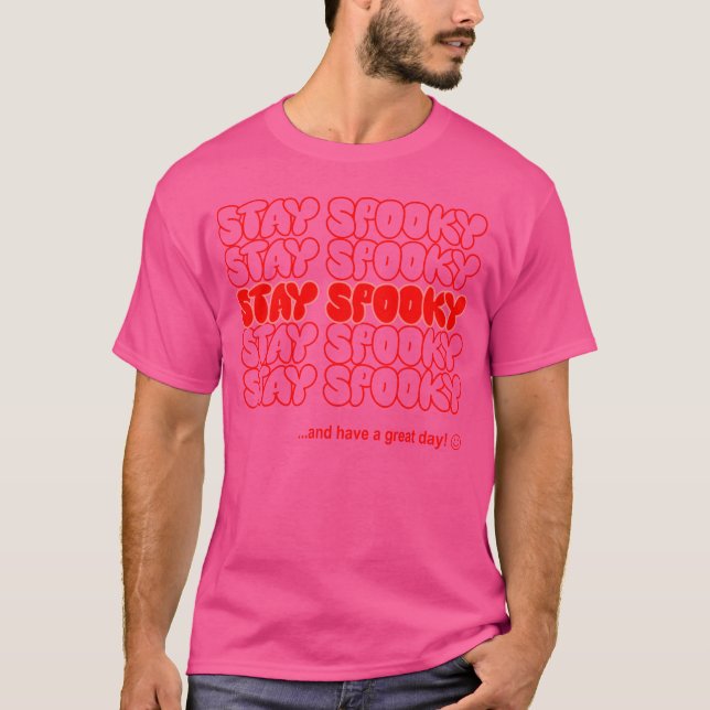 Halloween-kvarstående pookretro t shirt (Framsida)