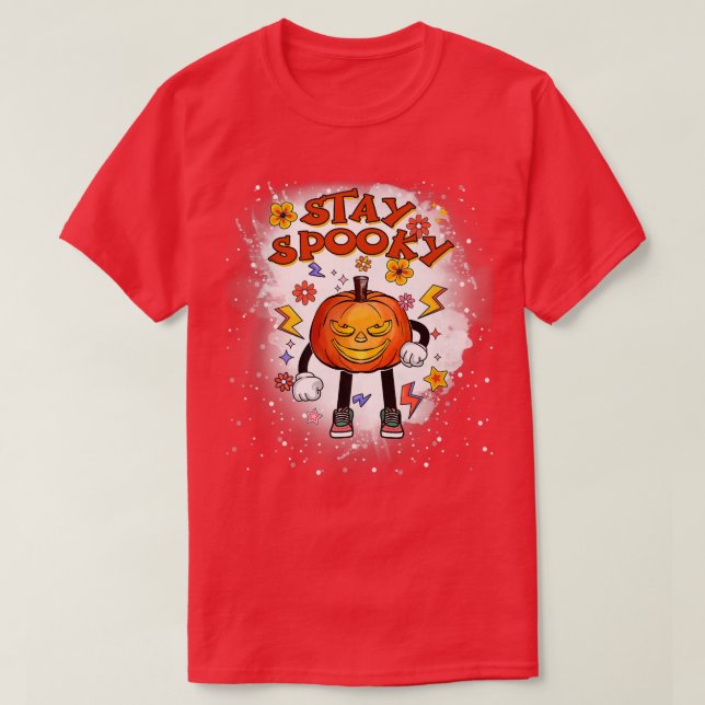 Halloween-kvarvarande Spooky Scary Jack o lantern  T Shirt (Design framsida)