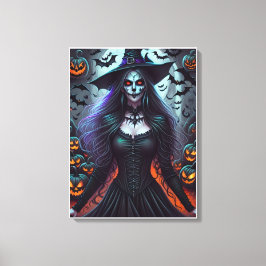 Halloween-kvinna Canvastryck