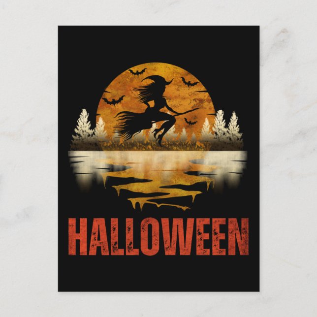HALLoween KVINNA Vykort (Framsida)