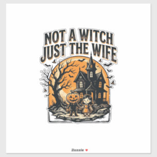 Halloween Kvinnlig Tröja Vintage Spökhus Design Klistermärken