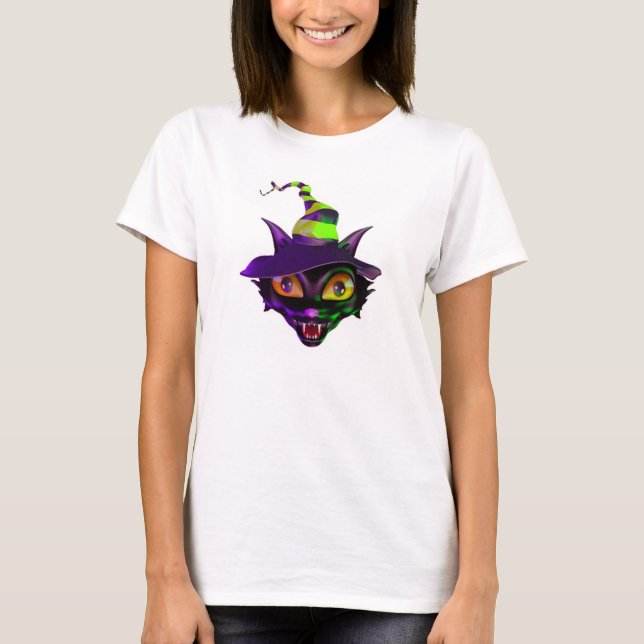 Halloween-kvinnors grundläggande T-Shirt/Spooky-ka T-shirt (Framsida)