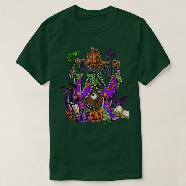 Halloween KY, Scary Pumpkin Scarecrow, Spooky Hall T Shirt (Design framsida)