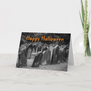 Halloween Kyrkogård Gravstenar Anpassningsbara Kort