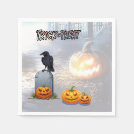 Halloween kyrkogård pappersservett