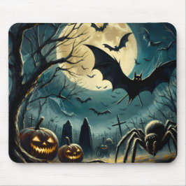 Halloween Kyrkogårds Scen Musmattor