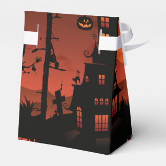 Halloween-kyrkoscener pumpa fladdermöss måne presentaskar