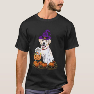 Halloween Labrador Häxa T Shirt