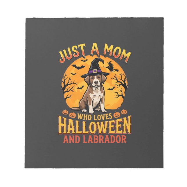Halloween Labrador Mamma Häxa Hund Design_1 Anteckningsblock (Framsida)