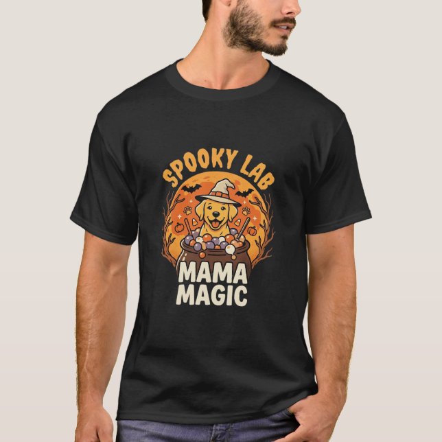 Halloween Labrador Mamma Magi T Shirt (Framsida)