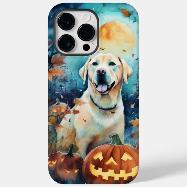 Halloween Labrador Med Pumpa Skräckinjagande (Baksida)