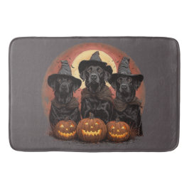 Halloween Labrador Retriever Hundar Witch Hats Badrumsmatta