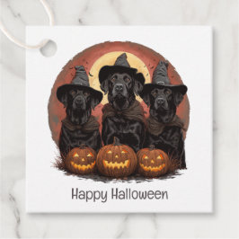 Halloween Labrador Retriever Hundar Witch Hats Gåvor Etiketter