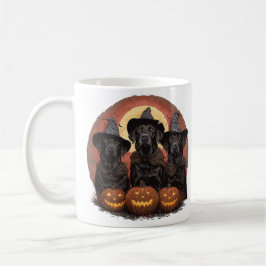 Halloween Labrador Retriever Hundar Witch Hats Kaffemugg