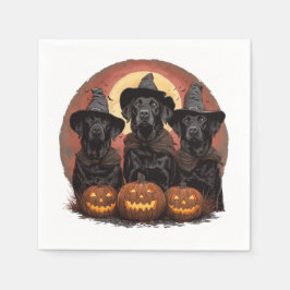 Halloween Labrador Retriever Hundar Witch Hats Pappersservett