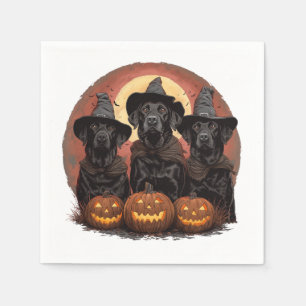 Halloween Labrador Retriever Hundar Witch Hats Pappersservett