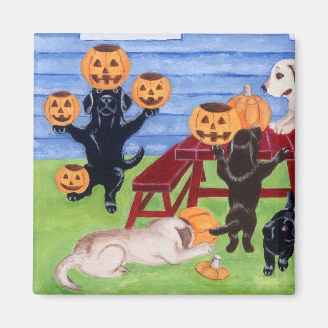 Halloween Labradors! Magnet (Framsidan)