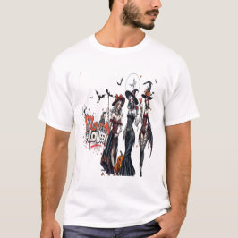 halloween ladies graffiti art family women t shirt