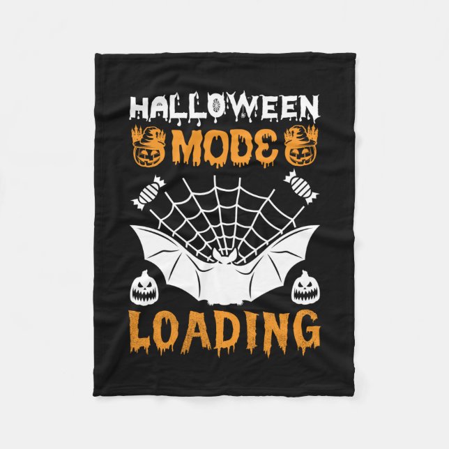 Halloween-läge laddar födelsedagen fleecefilt (Framsidan)