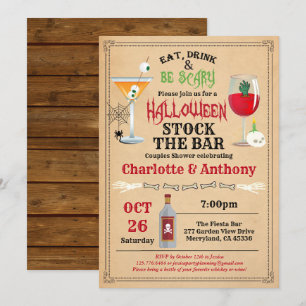 Halloween lagrar, pub par duschstöt inbjudningar
