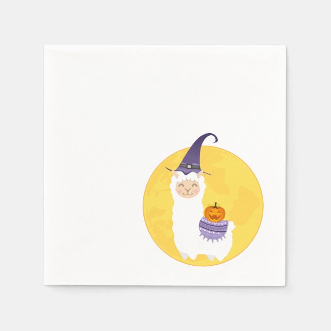 Halloween Lama-fest Pappersservett (Framsidan)