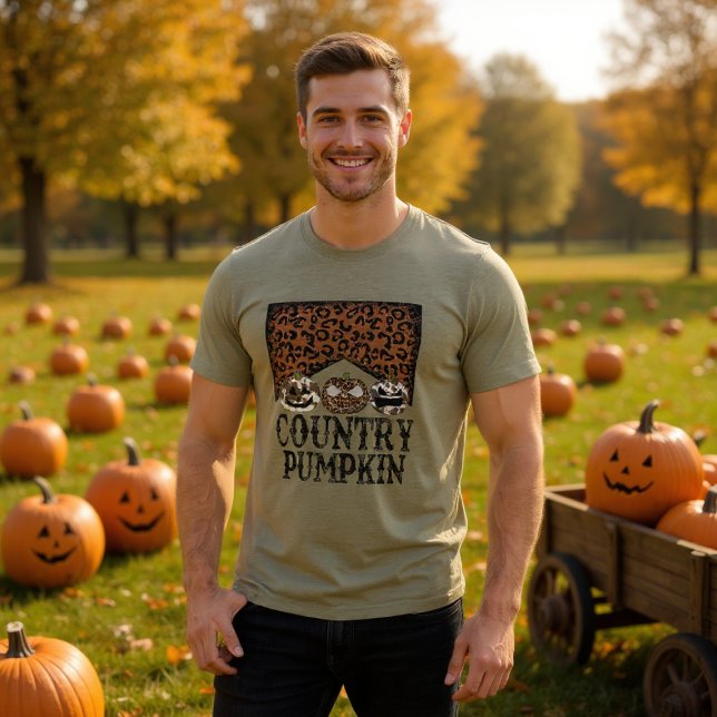 Halloween Land Pumpkins Typography T Shirt (Skapare uppladdad)