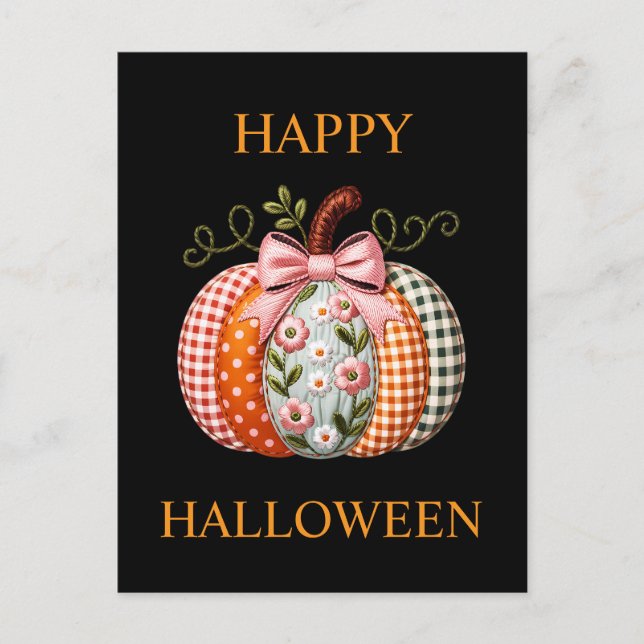 Halloween Land-stil Pumpkin-vykort Vykort (Framsida)