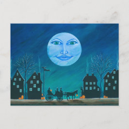 Halloween.lånekort,häxor,svart,katt.häst Vykort