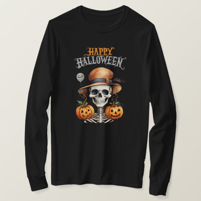 Halloween Långärmad T-Shirt (Design framsida)